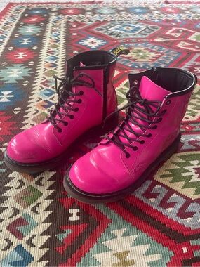 Dr. Martens Delaney pink boots